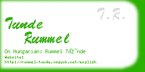 tunde rummel business card